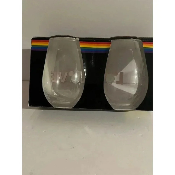 Disney Mickey Mouse Pride Wine Glass Set 20oz Multicolor (Set of 2) - Picture 3 of 4